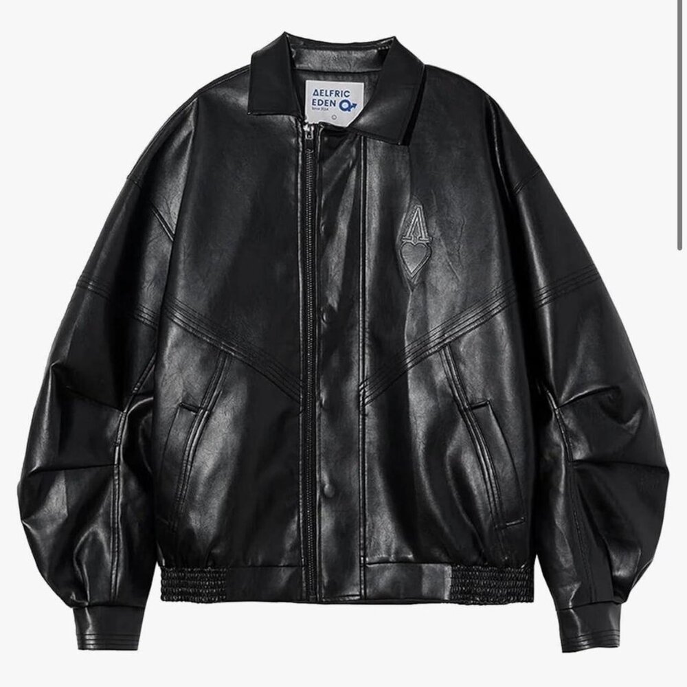 Aelfric Eden Leather Zip Up Jacket Size S
